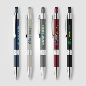 Stylo en aluminium recyclé avec finition chromée et stylet