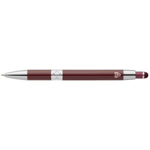 Stylo en aluminium recyclé avec finition chromée et stylet personnalisable