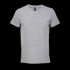 T-shirt col V, 100 % coton semi-peigné ringspun personnalisable