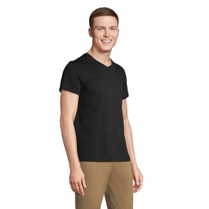 T-shirt col V, 100 % coton semi-peigné ringspun personnalisable