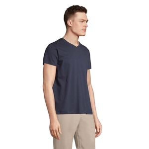 T-shirt col V, 100 % coton semi-peigné ringspun personnalisable
