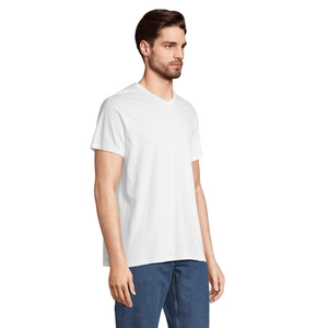 T-shirt col V, 100 % coton semi-peigné ringspun personnalisable