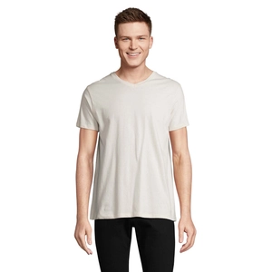 T-shirt col V, 100 % coton semi-peigné ringspun personnalisable