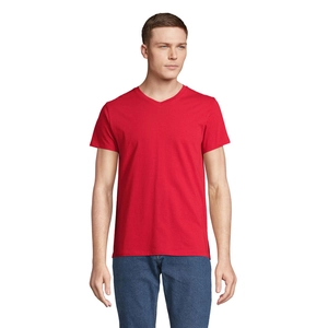 T-shirt col V, 100 % coton semi-peigné ringspun