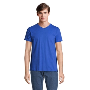 T-shirt col V, 100 % coton semi-peigné ringspun personnalisable