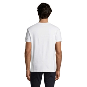 T-shirt homme col rond, 100% coton semi-peigné ringspun personnalisable