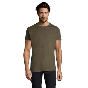 T-shirt homme col rond, 100% coton semi-peigné ringspun personnalisable