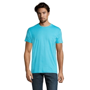 T-shirt homme col rond, 100% coton semi-peigné ringspun personnalisable