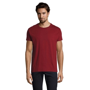 T-shirt homme col rond, 100% coton semi-peigné ringspun