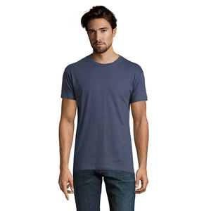 T-shirt homme col rond, 100% coton semi-peigné ringspun personnalisable