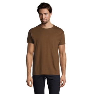 T-shirt homme col rond, 100% coton semi-peigné ringspun personnalisable
