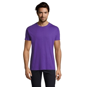 T-shirt homme col rond, 100% coton semi-peigné ringspun personnalisable