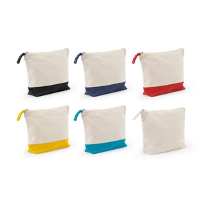 Trousse à cosmétiques 100 % coton (340 g/m²) bicolore