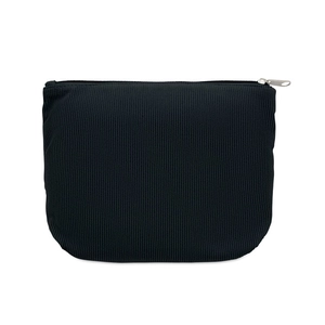Trousse à cosmétiques en velours côtelé de polyester avec doublure en polyester personnalisable