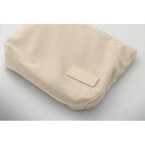 Trousse à cosmétiques en velours côtelé de polyester avec doublure en polyester personnalisable