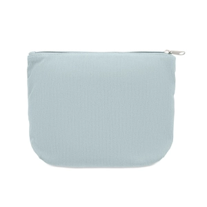 Trousse à cosmétiques en velours côtelé de polyester avec doublure en polyester personnalisable