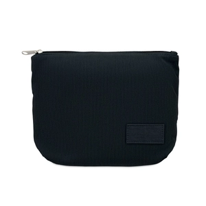 Trousse à cosmétiques en velours côtelé de polyester avec doublure en polyester personnalisable