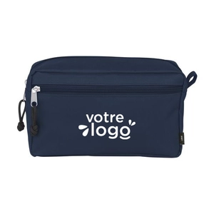 Trousse de toilette avec boucle de suspension en RPET