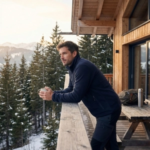 Veste polaire sur-mesure avec col montant - fabrication europe personnalisable