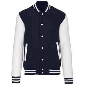 Veste TEDDY - 7 boutons pression blanc - fabrication europe personnalisable