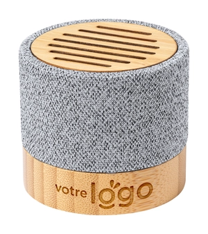 Enceinte Bluetooth 5.0 en bambou et tissu PET recyclé personnalisable