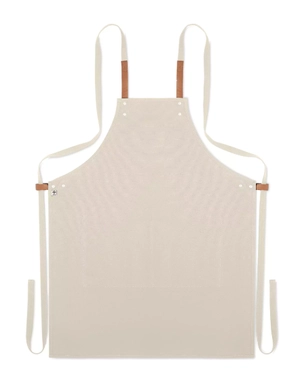 Tablier en coton BIO en canvas naturel personnalisable