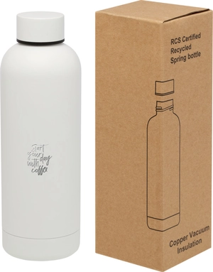 Bouteille isotherme 500ml avec isolation par le vide et couche de cuivre personnalisable