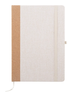 Carnet de notes A5 en RPET et liège - 80 feuilles lignées en papier recyclé personnalisable