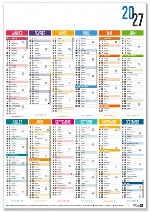 Calendrier Publicitaire Grand Format Recto Verso - Horizontal