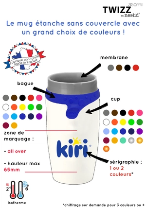 Mug isotherme TWIZZ 350ml  personnalisable