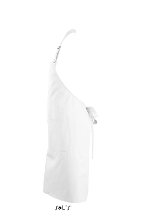 Tablier long avec poches en polyester et coton personnalisable