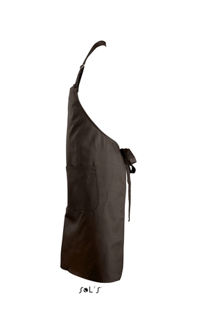 Tablier long avec poches en polyester et coton personnalisable