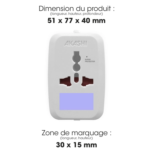 image du produit Adaptateur de voyage avec 2 ports USB - 150 pays