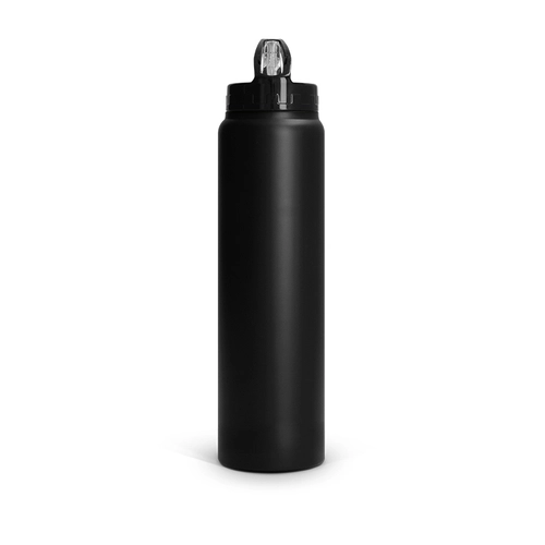 image du produit Bouteille 1l inox avec paille - Gourde simple paroi