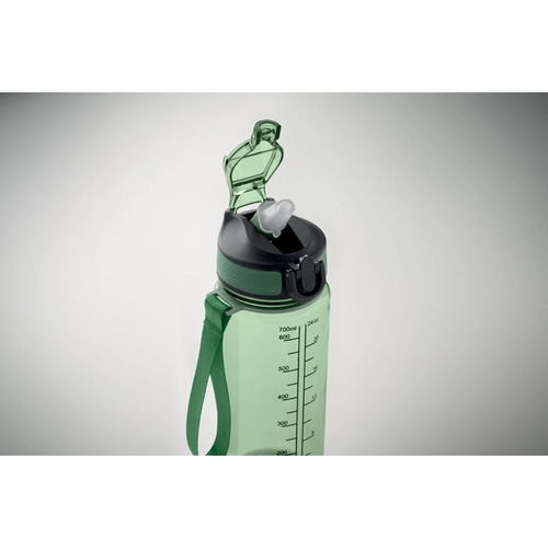 image du produit Bouteille de sport motivante en RPET avec paille intégrée