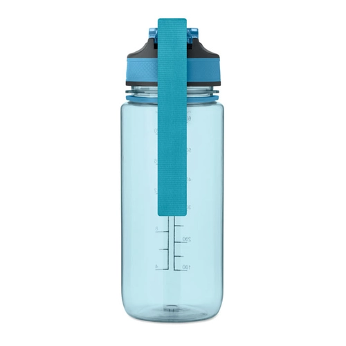 image du produit Bouteille de sport motivante en RPET avec paille intégrée