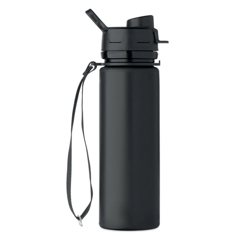 image du produit Bouteille de sport pliable en silicone avec couvercle en PP