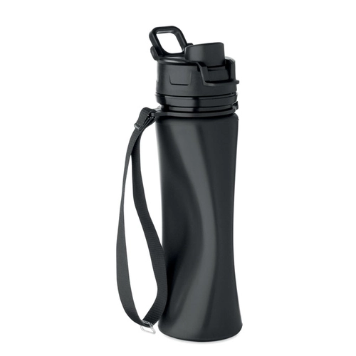 image du produit Bouteille de sport pliable en silicone avec couvercle en PP