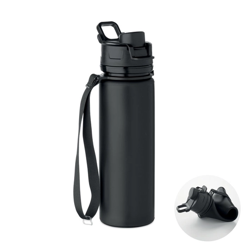 image du produit Bouteille de sport pliable en silicone avec couvercle en PP