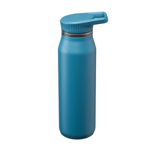 image du produit Bouteille en acier inoxydable avec double couvercle et poignée - 750 ml