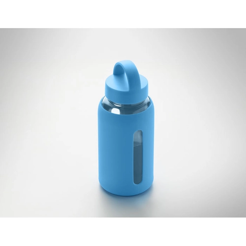 image du produit Bouteille en verre borosilicate de haute qualité avec pochette en silicone