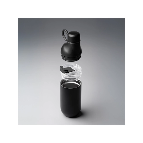 image du produit Bouteille et gobelet 2 en 1 (500 ml / 370 ml) Double paroi en acier inoxydable recyclé et ABS