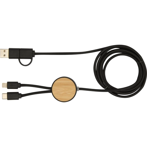 image du produit Câble 5 en 1 en plastique recyclé de 150 cm - charge rapide de 27 W