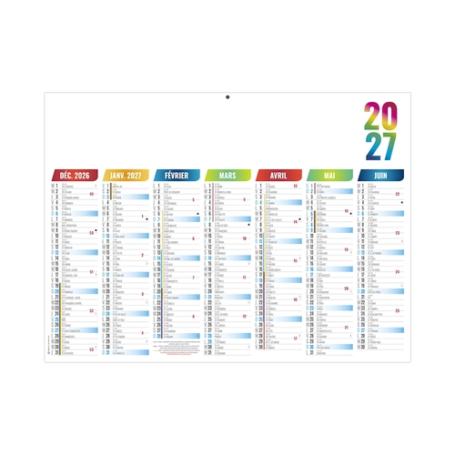 image du produit Calendrier bancaire publicitaire aux couleurs vives