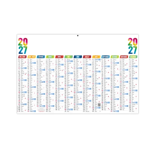 image du produit Calendrier bancaire publicitaire multicouleurs en 13 ou 12 mois