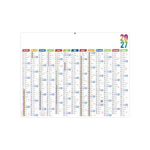 image du produit Calendrier bancaire publicitaire multicouleurs en 13 ou 12 mois