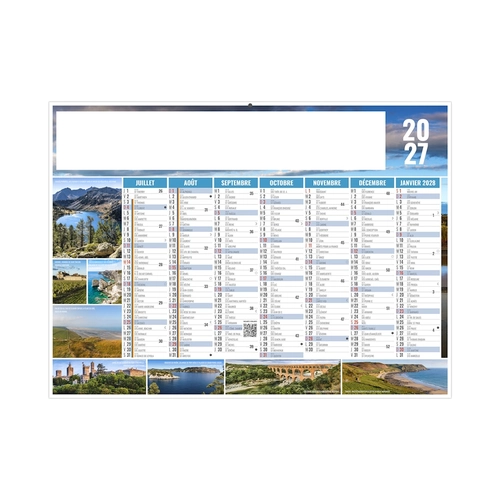 image du produit Calendrier bancaire publicitaire paysage de France