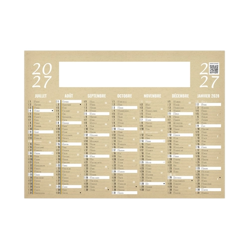image du produit Calendrier bancaire publicitaire standard 7 mois par face