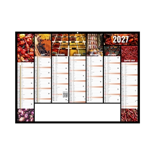 image du produit Calendrier bancaire publicitaire thème des épices