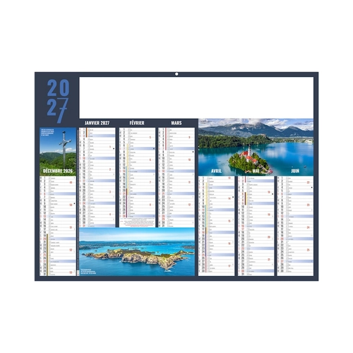 image du produit Calendrier bancaire publicitaire thème voyage